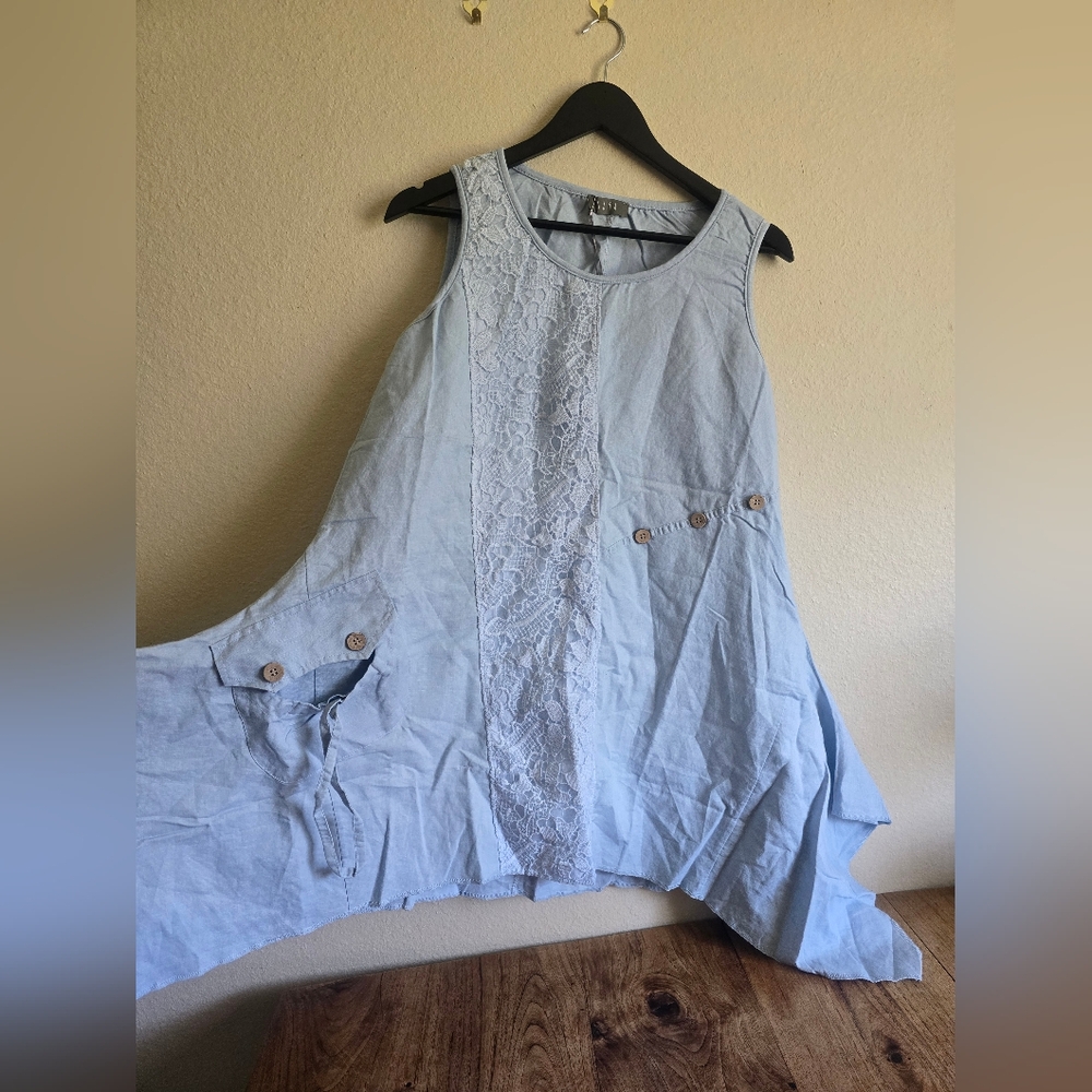 Saga Tunic Blue Dress w/ Pockets